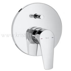 Смесител за вграждане Roca Atlas, комплект с  кръгла душ пита Rainsense 25 см и ръчен душ с една функция