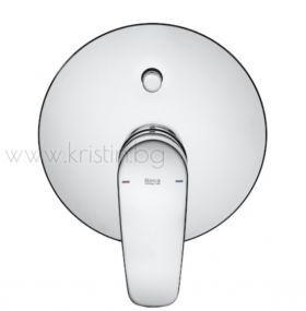 Смесител за вграждане Roca Monodin New, комплект с  кръгла душ пита Rainsense 20 см и ръчен душ с една функция