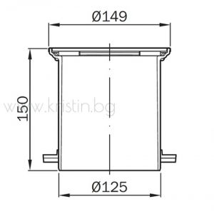 Подов сифон ACO Showerpoint Easyflow с решетка Wave 5141.08.28