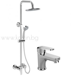 Душ система Vidima  Seva L B0976AA  комплект със смесител за мивка B0966AA