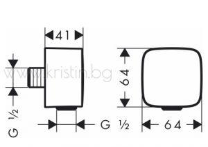 Fix fit стенно коляно за ръчен душ Hansgrohe
