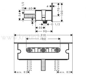 Fix fit Porter 300 стенно колянo- поставка Hansgrohe