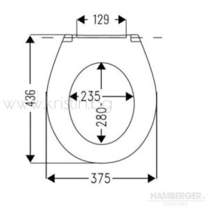 Капак и седалка за тоалетна чиния Fluke Soft close Hamberger