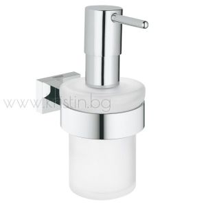 Дозатор за течен сапун Grohe Essentials Cube, комплект с държач