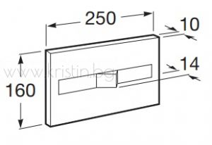 Комплект Roca Meridian Rimless 4 в 1- конзолна тоалетна чиния с капак с плавно затваряне, структура за вграждане и бутон хром