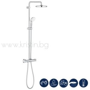 Душ система с термостат, Grohe 26699000 BauClassic 210