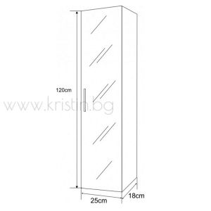 PVC шкаф-колона  за баня ICP 2549
