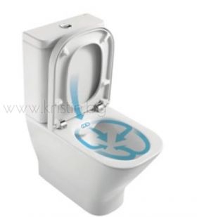 Моноблок Roca The Gap Compact 600 мм Clean Rim, капак с метални панти