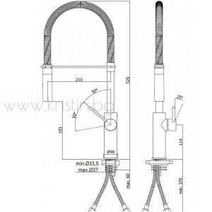  Paffoni Light CA179CR  Professional смесител за кухня 