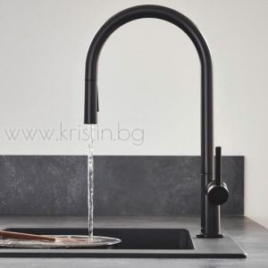 Смесител за кухня Talis M54 черен мат, с изтеглящ се чучур
