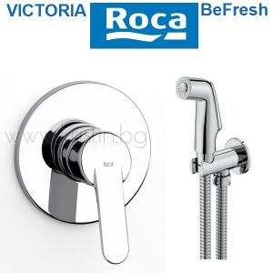 Хигиенен душ Roca Be Fresh и смесител за вграждане Victoria