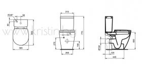 Моноблок Connect Space CUBE Ideal standard