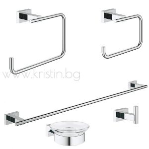 Комплект аксесоари за баня Grohe Essentials Cube 5 в 1