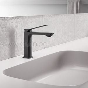 Черен смесител за мивка Paffoni Tilt Black