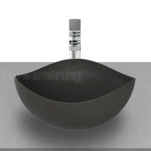 Мивка за монтаж върху плот Fineceramic, Roca Ruy Ohtake Onyx