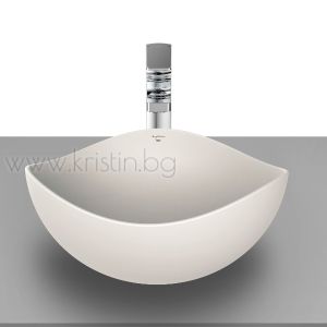Мивка за монтаж върху плот Fineceramic, Roca Ruy Ohtake Beige