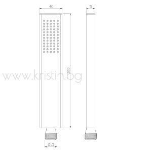 Комплект душ пита с две каскади за вграждане в таван, термостат Grohe Smartcontrol и ръчен душ Master