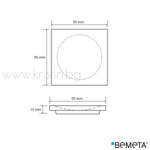 Сапунерка Bemeta Gamma, свободностояща, черен цвят