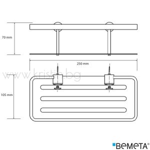 Етажерка с борд за душ зона, Bemeta Cytro