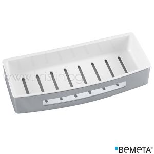 Етажерка за душ от неръждаема стомана и бяла пластмаса, Bemeta Cytro