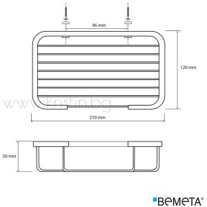 Кошничка за душ Bemeta Cytro 210х50х120 мм, хром