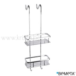 Двойна кошничка за стъклен душ параван Bemeta Cytro 250х705х205 мм, хром