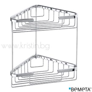 Двойна ъглова кошница за душ Bemeta Cytro 260х325х155 мм, хром