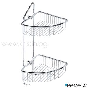 Двойна ъглова кошница за душ Bemeta Cytro 220х500х205 мм, хром
