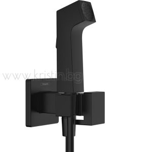 Комплект за хигиенен душ черен мат, Hansgrohe 29233670 Ecosmart +