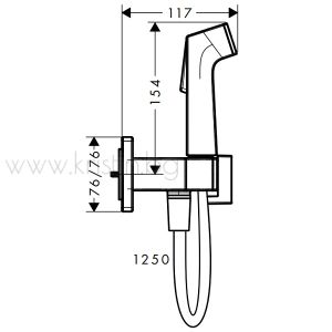 Комплект за хигиенен душ, Hansgrohe 29233000 Ecosmart + 
