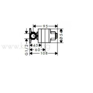 Комплект за хигиенен душ, Hansgrohe 29233000 Ecosmart + 