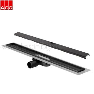 Линеен сифон  ACO Black ShowerDrain C  ф50, с решетка от неръждаема стомана в цвят черен мат