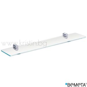 Стъклена полица 600 мм Bemeta Organic, стенен монтаж