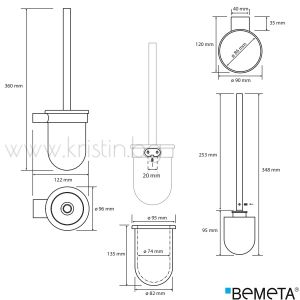 Четка за тоалетна чиния Bemeta Organic, без капак, стенен монтаж