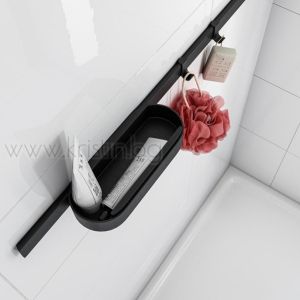 Комплект аксесоари за баня Hansgrohe Wallstoris, монтаж с клик
