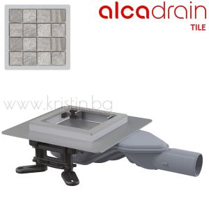 Подов сифон Alcaplast APV110 с решетка за вграждане на плочка
