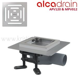 Подов сифон Alcaplast APV120 с решетка Inox MPV012