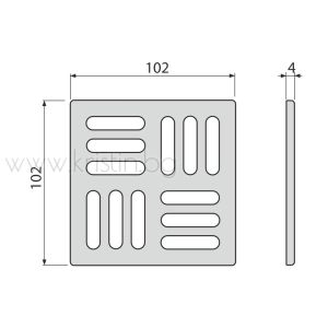 Подов сифон Alcaplast APV120 с решетка Inox MPV011