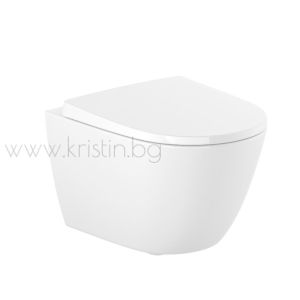 Структура за вграждане Roca Duplo Neo, бутон PL хром и  конзолна тоалетна чиния Ona Rimless Compact