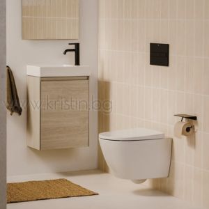Структура за вграждане Roca Duplo Neo, бутон PL хром и  конзолна тоалетна чиния Ona Rimless Compact