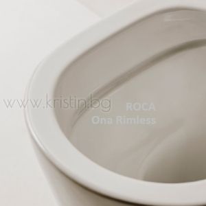 Структура за вграждане Roca Duplo Neo, бутон PL хром и  конзолна тоалетна чиния Ona Rimless