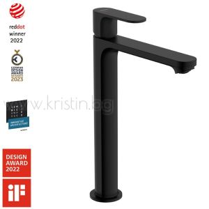 Hansgrohe Rebris S 240 Coolstart, стоящ смесител за мивка с удължено тяло черен мат