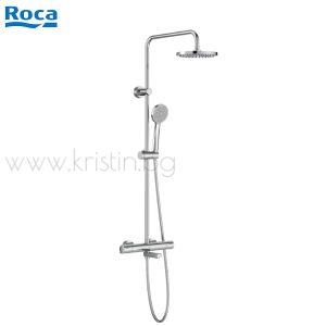 Душ система с термостат  Roca Victoria- Т Basic, със чучур и кръгла душ пита 200 мм