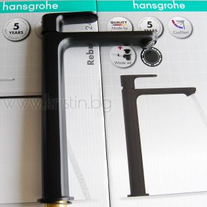 Hansgrohe Rebris S 240 Coolstart, стоящ смесител за мивка с удължено тяло черен мат