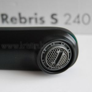 Hansgrohe Rebris S 240 Coolstart, стоящ смесител за мивка с удължено тяло черен мат