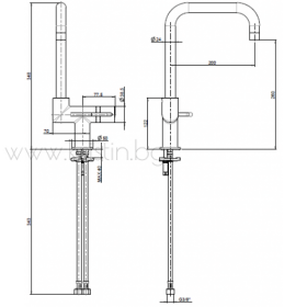 Смесител за кухня F. IIi Frattini  41165  с висок чучур
