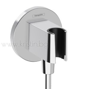 Стенно захранващо колянo с държач, Fixfit S Hansgrohe 