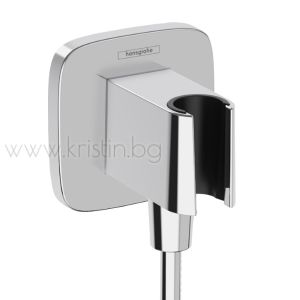 Стенно захранващо колянo с държач, Fixfit Q Hansgrohe 