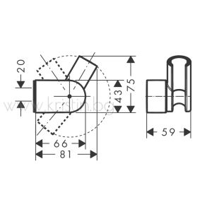 Подвижна стойка за ръчен душ Hansgrohe Porter Vario