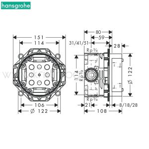 Hansgrohe CROMETTA S + VERNIS BLEND, комплект за вграждане черен мат